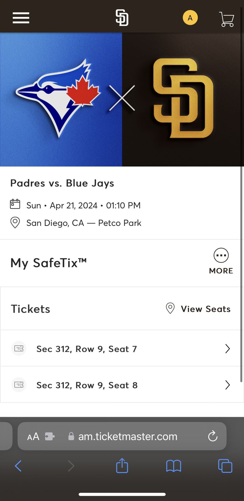 Padres Vs Blue Jay Tickets 