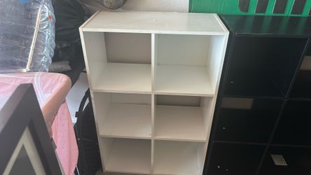 ZUNMOS Organizador de Almacenamiento de 6 Cubos, Librero de Almacenamiento de Cubos Abiertos con 3 Paneles Traseros Removibles, para Sala de Estar, Do
