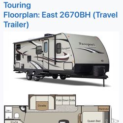 FOR SALE: 2018 Keystone Passport Grand Touring 2670BH – $16,500 OBO