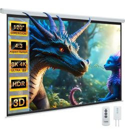 120in Electric projector with remote