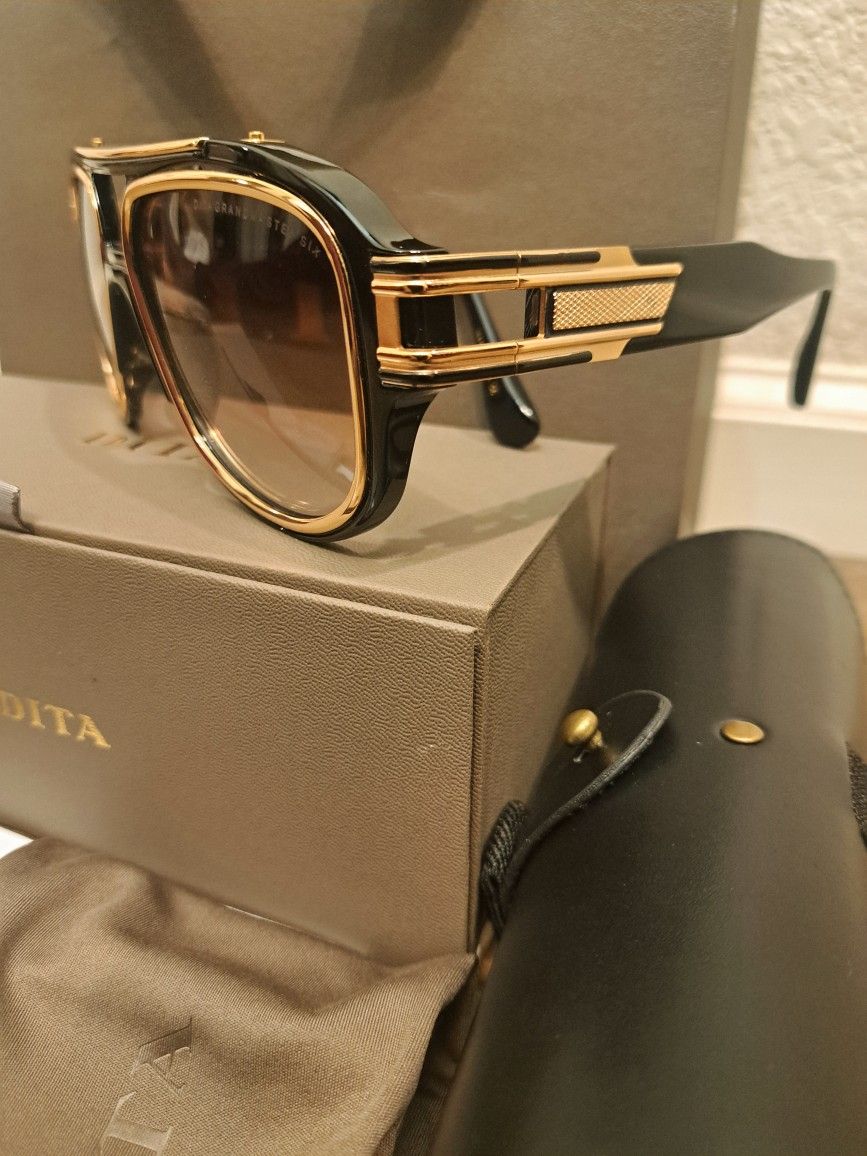 Authentic DITA GRANDMASTER SIX Gold Titanium Lens Rims (DTS900-58-01A) Sunglasses