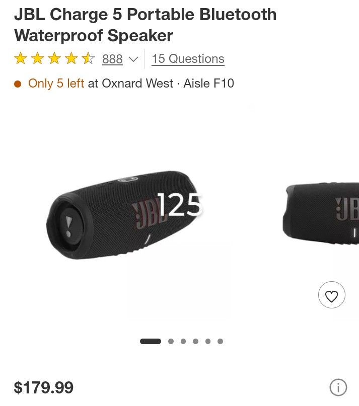 JBL Charge 5 Blue Tooth Speaker