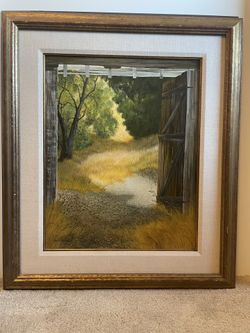 “Aggies Barn” Oil On Board