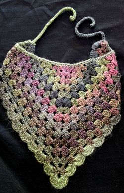 Multi color crochet bandana