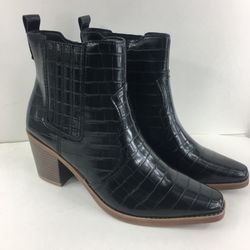 SCOOP WOMENS black ZIP UP BOOTS SIZE 9.5