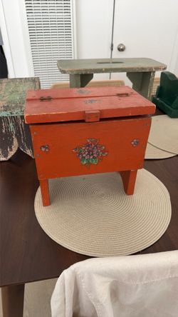 Vintage solid wood milking stool
