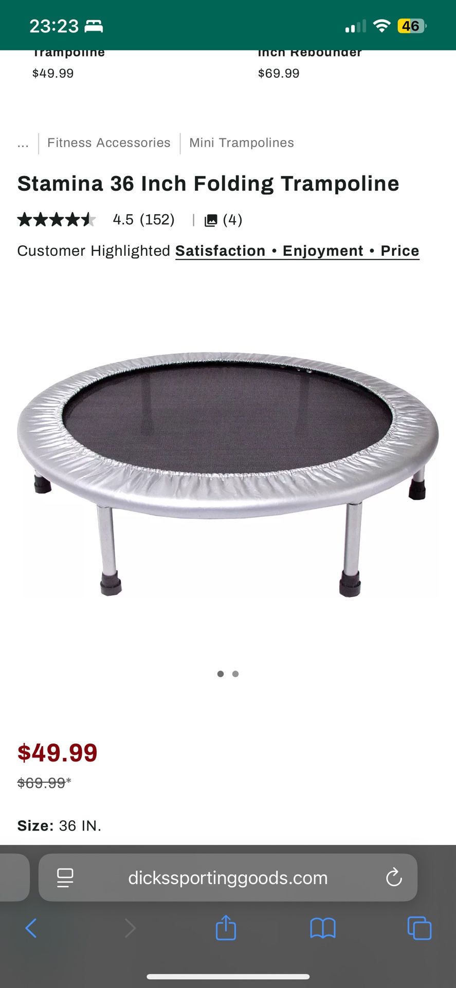 Stamina Mini trampoline