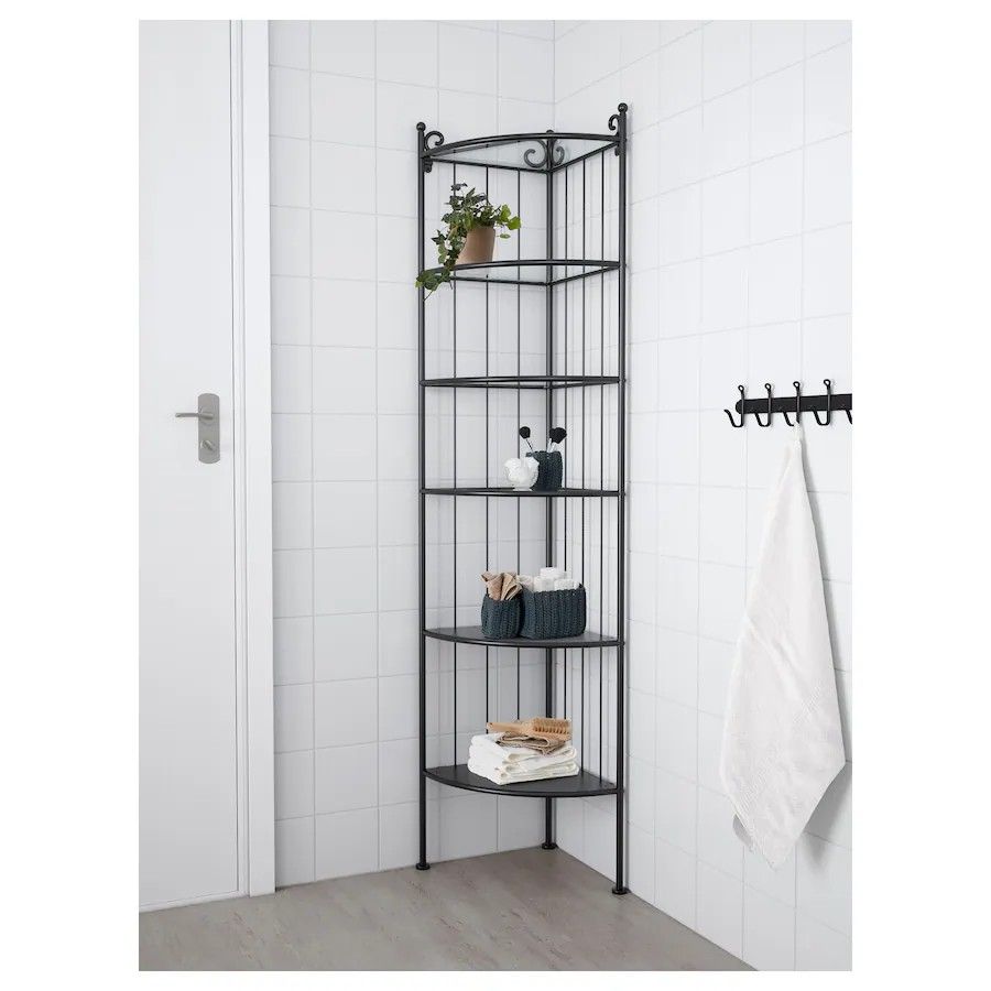 Ikea Balck Corner Shelf Unit (Ronnskar)