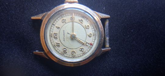 Vintage 1940s Movado Acvatic Manual-Wind – Gold Capped Borgel Case – FOR PARTS/REPAIR