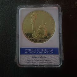Symbols Of Freedom, Statue Of Liberty Gold Coin