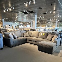 Grey 3PC Chaise Sectional Couch