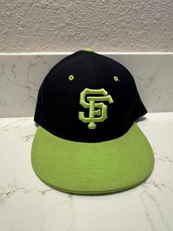 Lime Green San Francisco Giants Black Green Snapback Hat