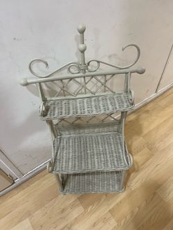 Wicker Rattan Wall Shelf 3 Tiers