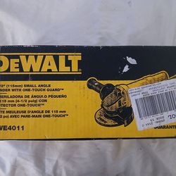 Dewalt 4-1/2" small angle grinder with one-touch gaurd