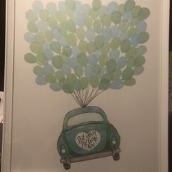 Edgewood Wedding Guest Sign In White Or Walnut Frame 16x24