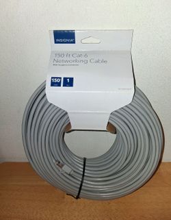 NEW INSIGNIA 150 ft cat-6 ethernet cable gray $25 FIRM