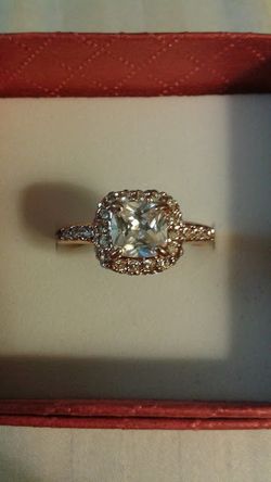 Gold plated cz ring