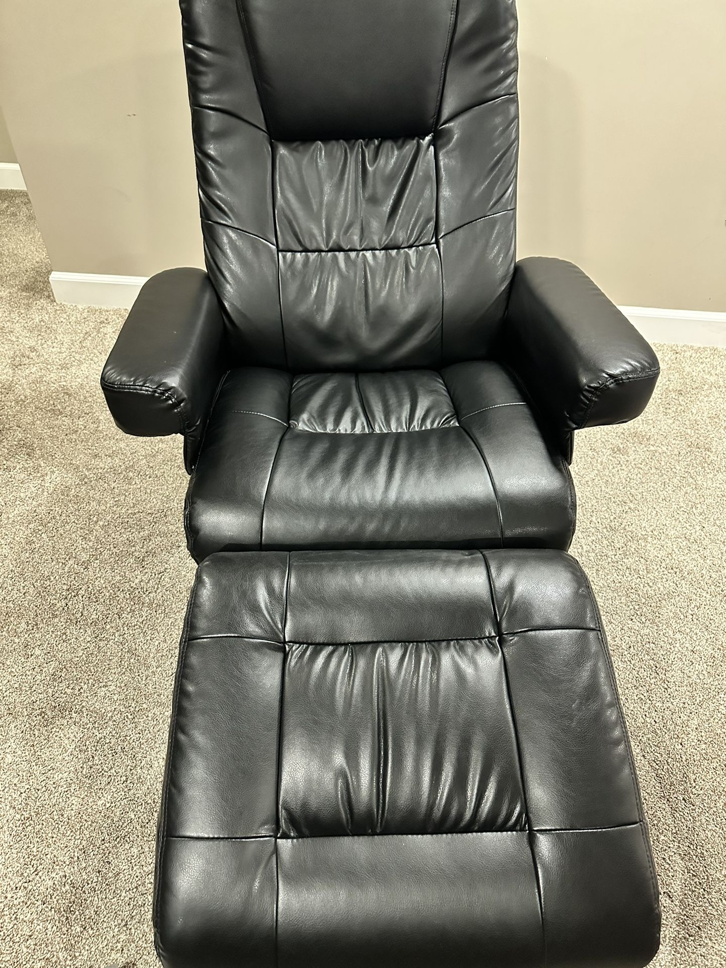 Swivel Ergonomic Recliner Chair with Ottoman