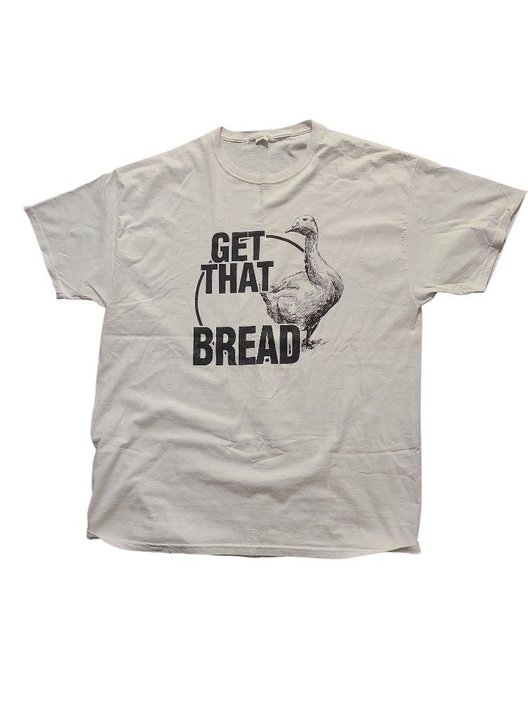 Get That Bread Duck Short Sleeve Crew Neck Tshirt XL Men Black and White print
