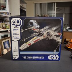 NIB 4D Build Star Wars T-65X-Wing Starfighter 160 Pre-Cut Pcs Cardstock/Cardboard 3D Kit Takes 4 Hrs Ages 12+