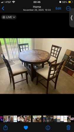 Wood round table