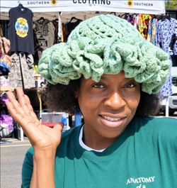 Handmade Crochet Oversized Ruffle Hat