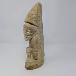 Antique Taíno Hand-Carved Stalactite "Zemí" Statue