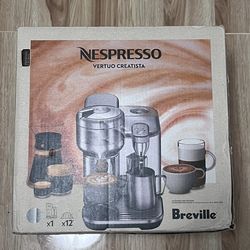 Nespresso Vertuo Creatista Coffee Espresso Maker by Breville Brushed Stainless