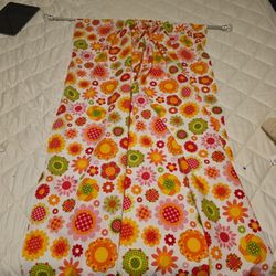 Fun Pop Art 60s Vibe 3 Panels Custom Made Rod Pocket Curtains 40w X 68L Each 