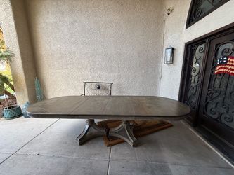 High-End Extra-Long Double Pedestal Dining Table – Seats