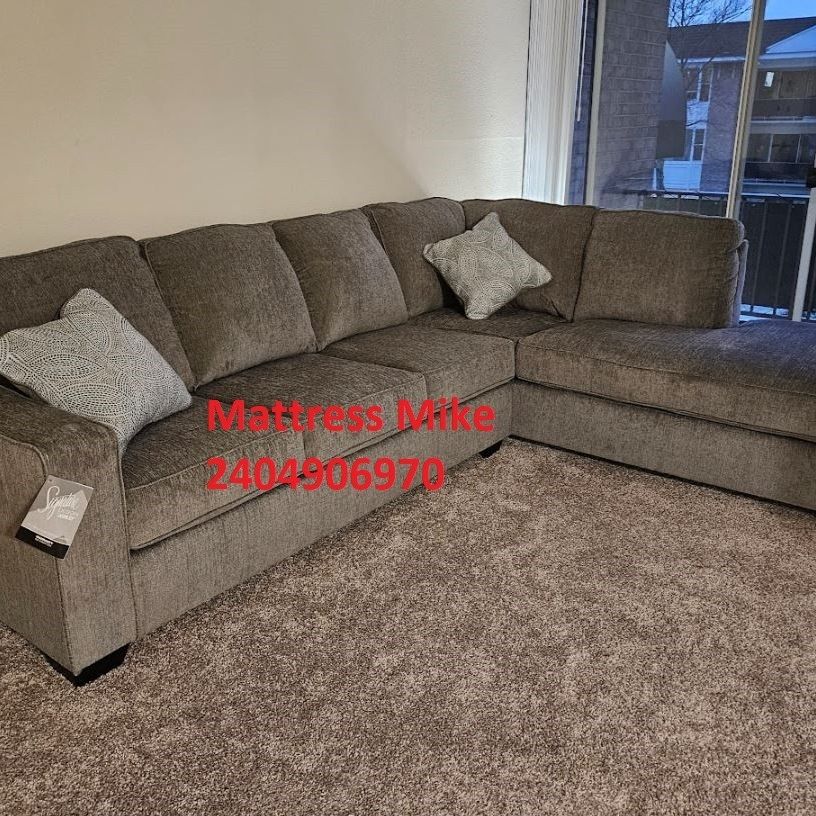 Brand New Ashley Furniture Altari Alloy Color Sectional Special With Pillows