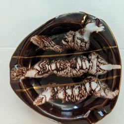 Vintage Brown Drip Ashtray