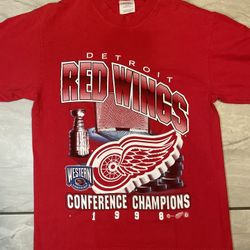 Vintage 1998 Detroit Red Wings Starter Stanley Cup Champions Shirt Sz M NHL New