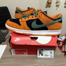 Size 14 - Nike Dunk Low SP Black Nori Ceramic Orange Halloween Colorway