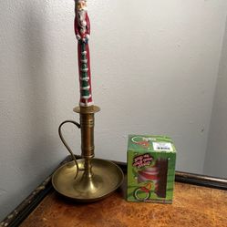 2 Antique Christmas Candles 