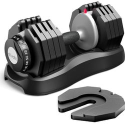 5ATIVAFIT Adjustable Dumbbell Set, 55LB Dumbbell Weights Set, 10 in 1 Free Weights Fast Adjusted by One Hand, Dumbbells with Safety Lock, Anti-Slip Ha
