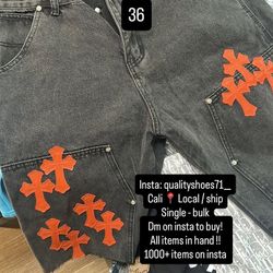 Chrome Heart Jean Shorts
