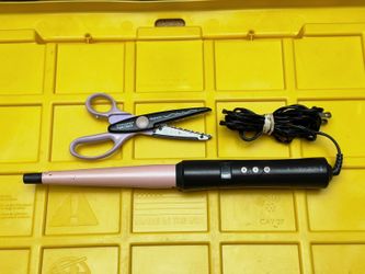 Remington Pro Pearl Ceramic Curling Wand and Fiskars Paper Edgers Scissors Lot