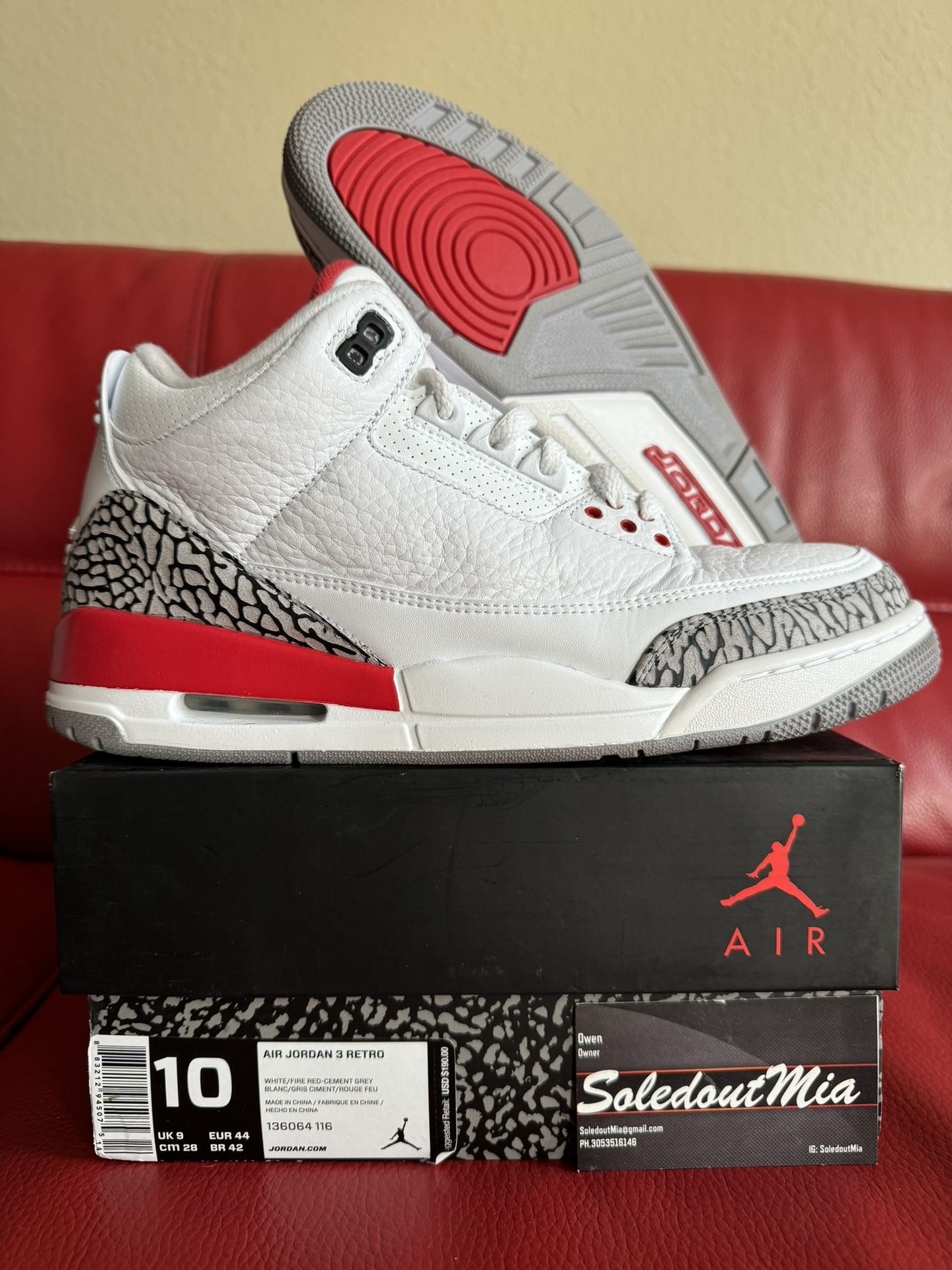 RETRO Nike Air Jordan 3 Hall Of Fame KATRINA Fire red sz10 Lost And Found Playoff FOAMPOSITE 1 Bred Shattered Backboard