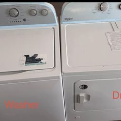 used Whirlpool 7-cu ft Vented Gas Dryer ( White )   Whirlpool Deep Water Wash High Efficiency Agitator Small ( 3.5-cu ft ) Top-Load Washer 