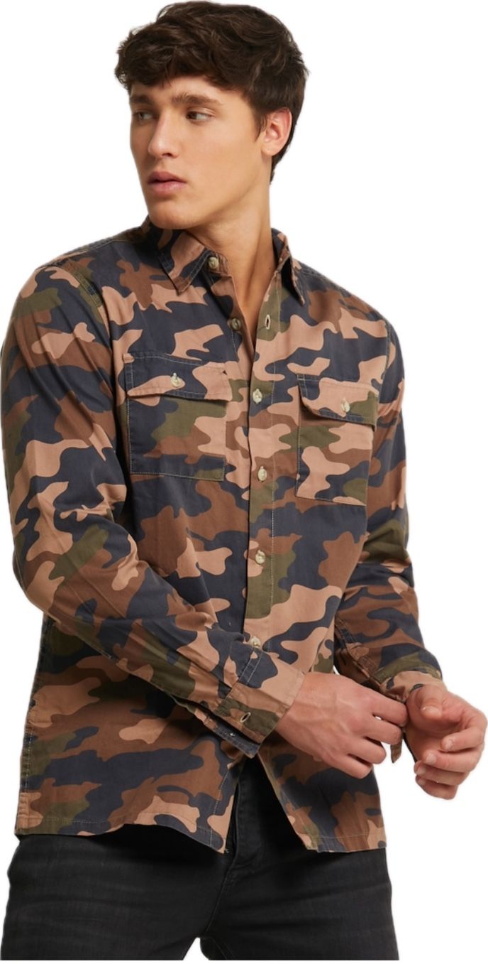 Goodiellow. &CO prints Camo Pocket Shirt for Men