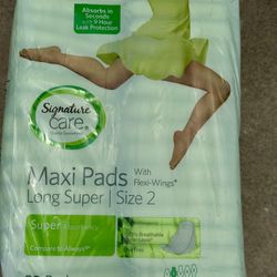 3 Packages Maxi Pads Signature Long 32 Inside Each Package 3 Packages