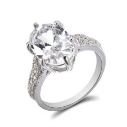 *NEW ARRIVAL* Oval Cut White Sapphire Ring size 7 *See My Other 300 Items*