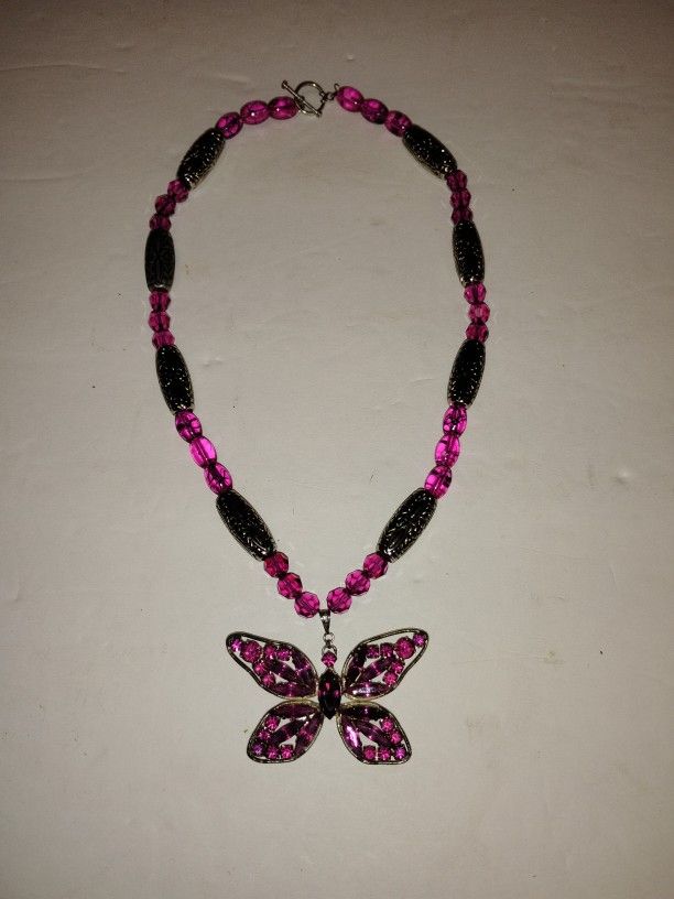 Beautifully Handmade 20 inches Butterfly Necklace - Custom Jewelry