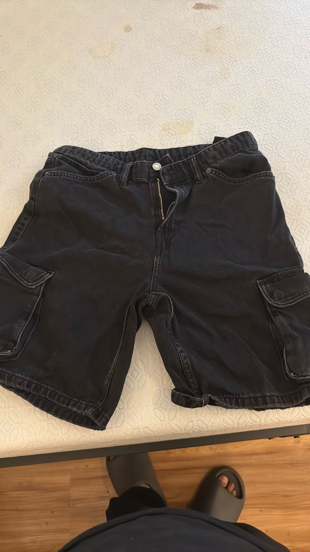 Black Jean Shorts