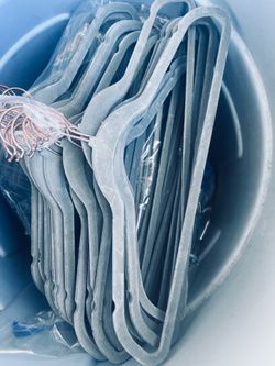 140 gray copper top  non slip adult hangers