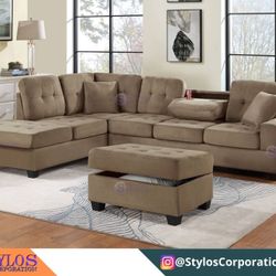 Brand New Sectional (Available In Grey And Saddle)