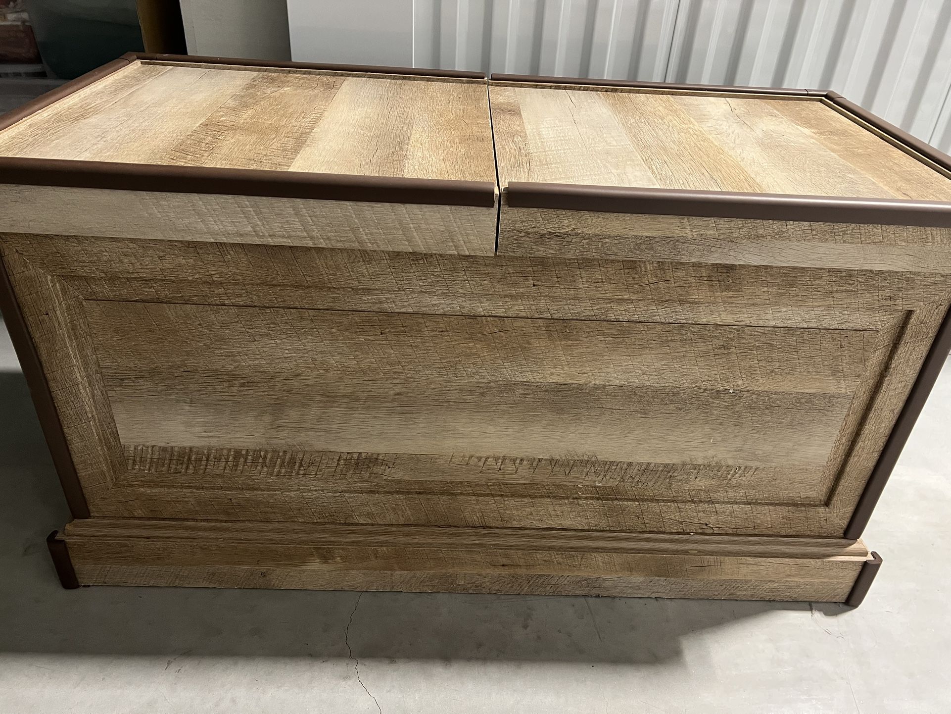 Rustic Brown Coffee Table With Sliding Top