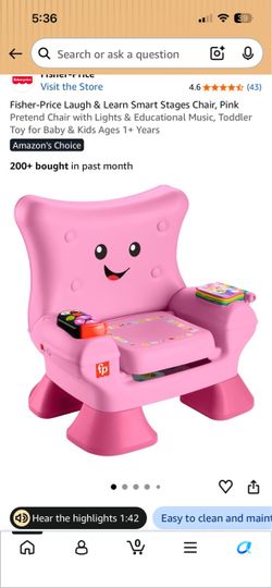 Toddler play chair