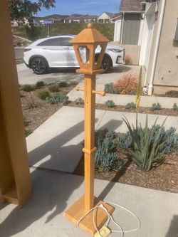 Wood Lantern Floor Lamp